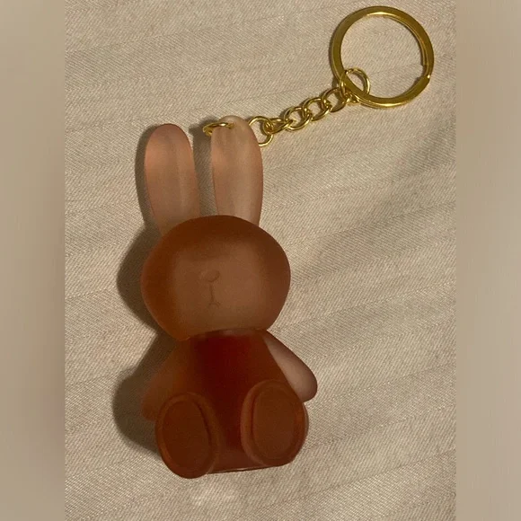 Lip Stain in Bunny Bag Charm Keychain with Gold Chain - Picture 6 of 8